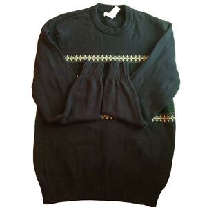 Dockers‎ Acrylic Sweater Blue Men's Size Medium Snowflake Pattern EUC
